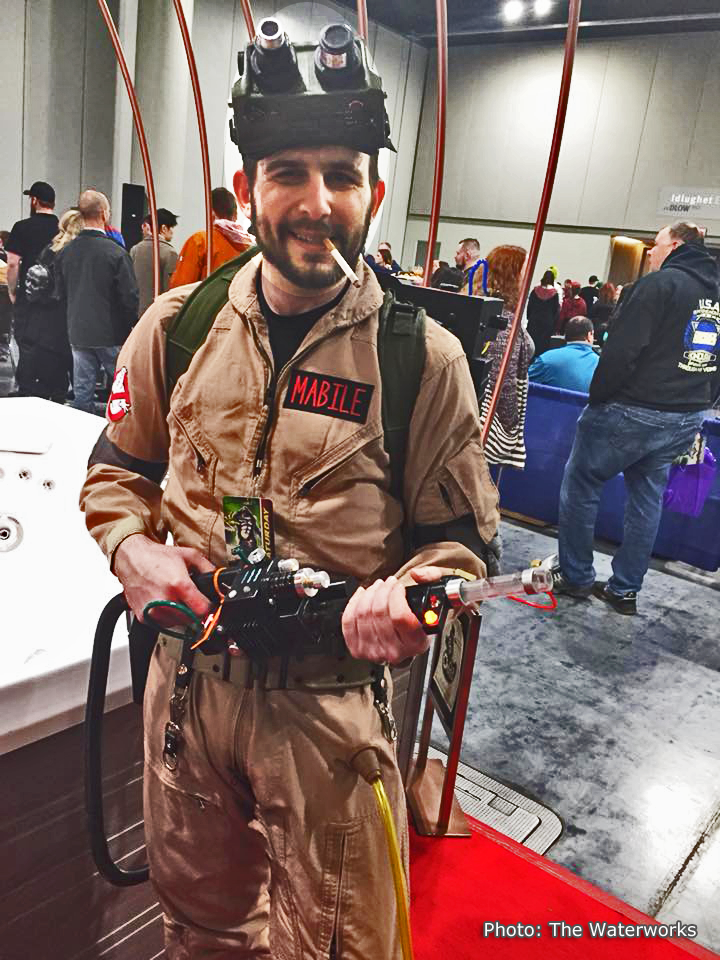Colby Mabile Ghostbuster Cosplayer. Fully operational Proton Pack!